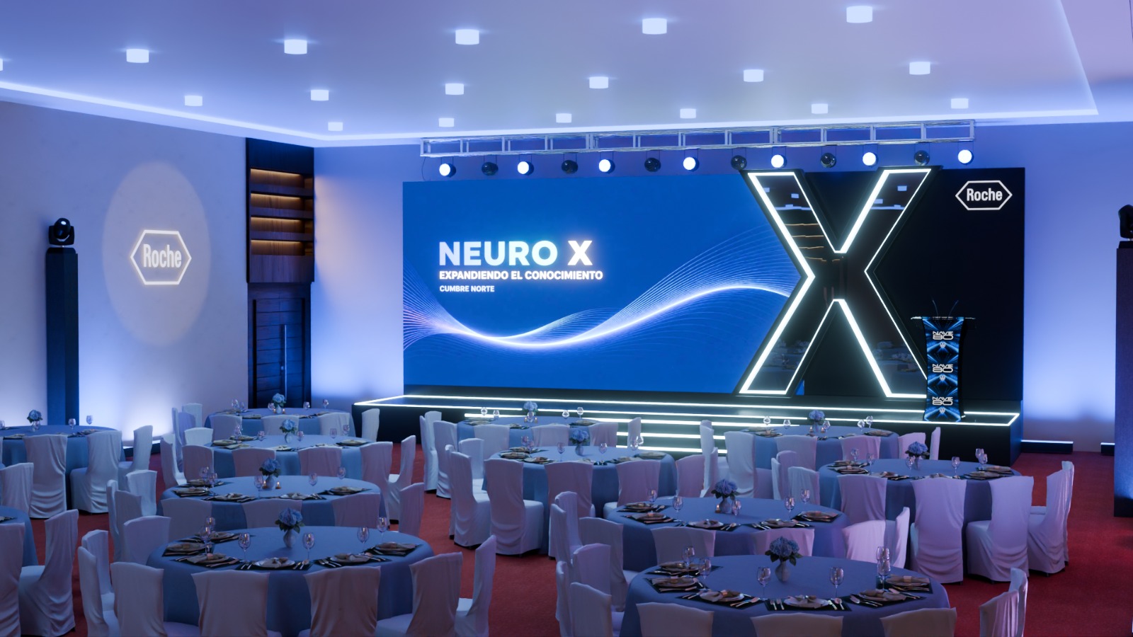 Vista frontal del escenario — Escenario principal Neuro X Cumbre Norte